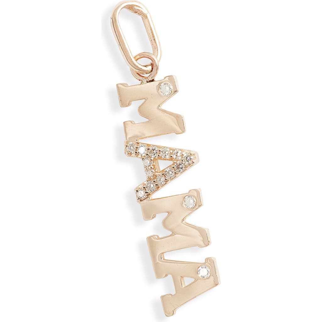 Anzie Love Letter Mama Diamond Charm In Gold