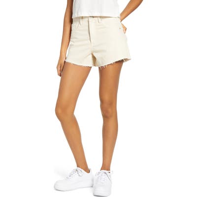 Blanknyc The Barrow High Waist Cutoff Denim Shorts, Ivory
