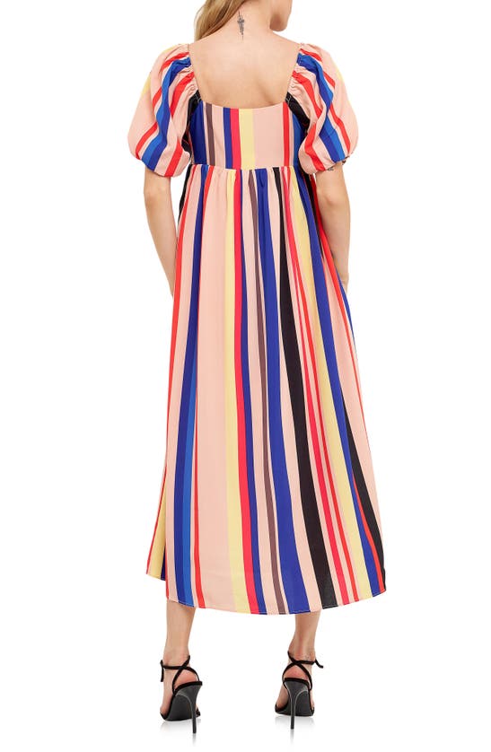 ENGLISH FACTORY ENGLISH FACTORY MULTICOLOR STRIPE MAXI DRESS