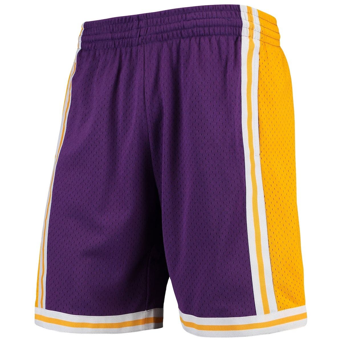 Mitchell & Ness NBA Swingman Los Angeles Lakers Road 1984-85 Men Shorts Purple/Yellow
