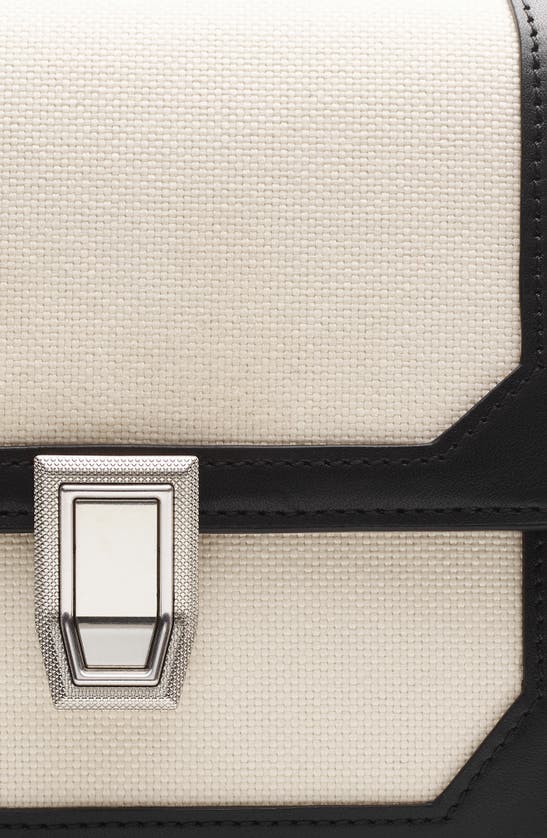 Shop Rag & Bone Small Max Canvas & Leather Crossbody Bag In Antique White Black
