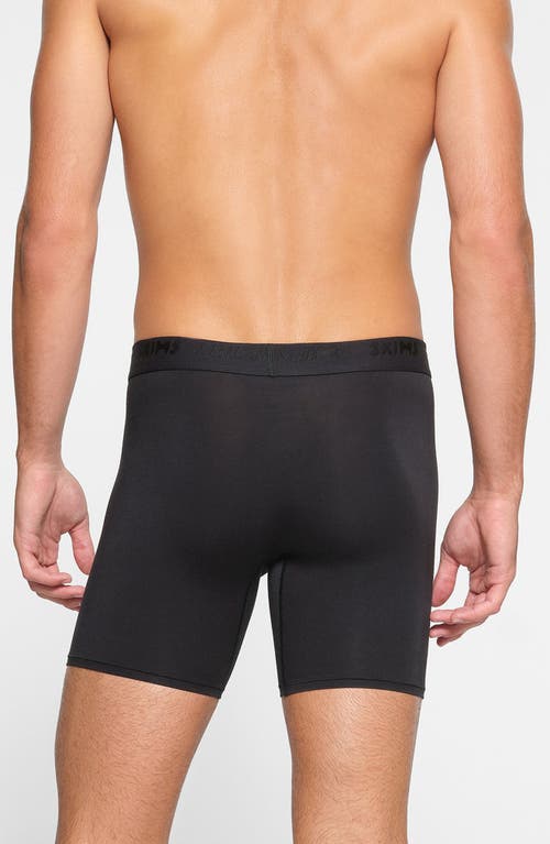 Shop Skims 5-inch Stretch Modal Boxer Briefs In Obsidian