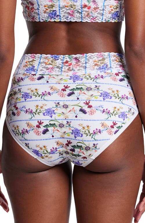 Shop Hanky Panky Print Supima® Cotton French Briefs In Flower Crown