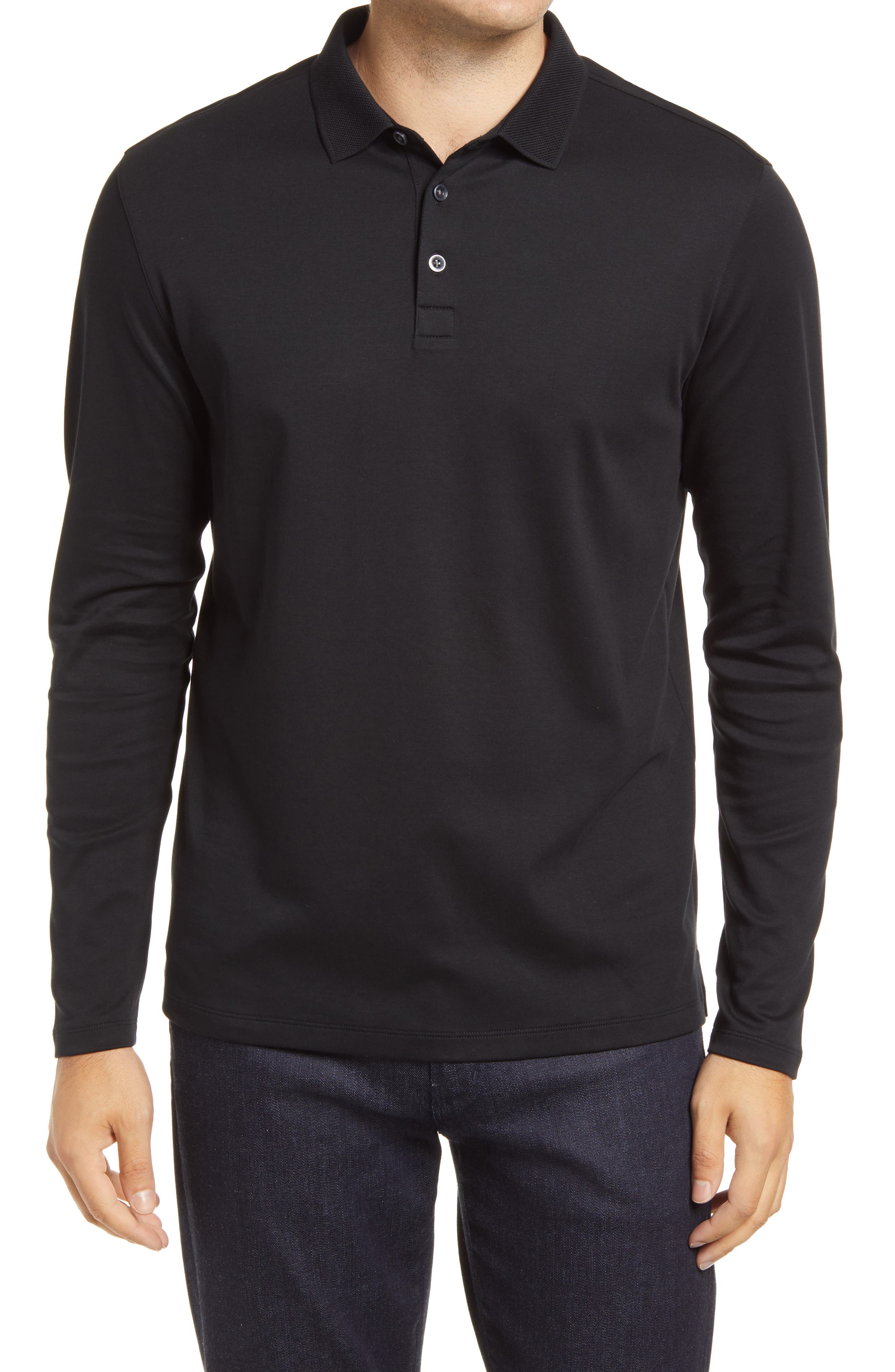 Belstaff Patch Ls Polo in Black for Men Mens Clothing T-shirts Polo shirts 