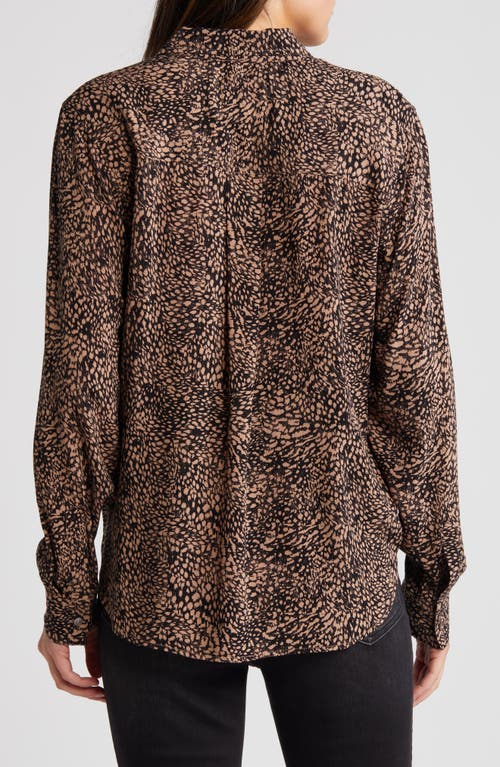 Shop Rails Josephine Animal Print Button-up Shirt In Desert Lynx