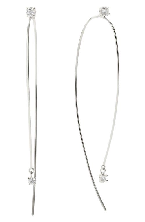 Lana Diamond Wire Hoop Earrings in White Gold at Nordstrom