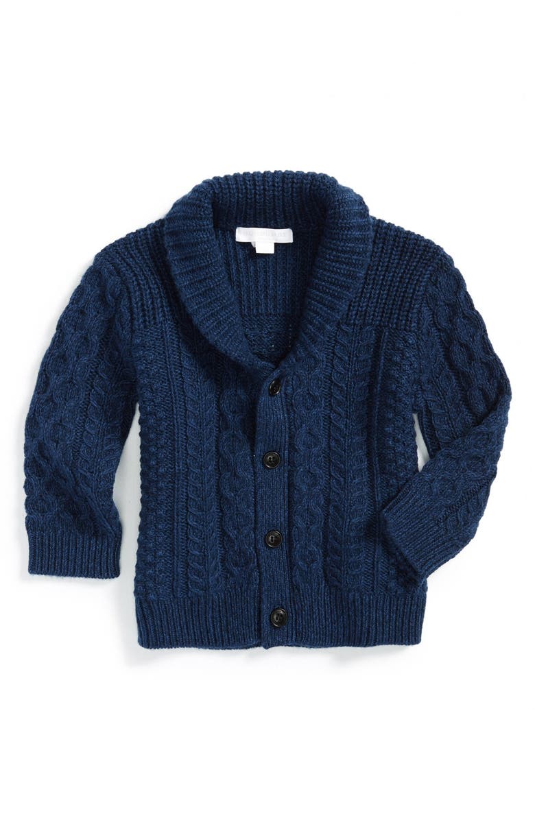 Burberry Cable Knit Shawl Collar Cardigan (Toddler Boys) | Nordstrom