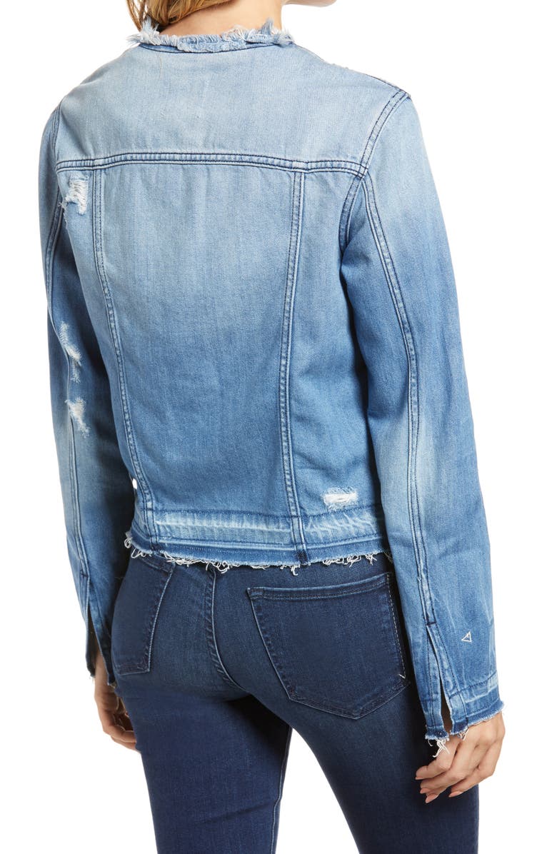 HIDDEN JEANS Frayed Edge Denim Jacket | Nordstrom