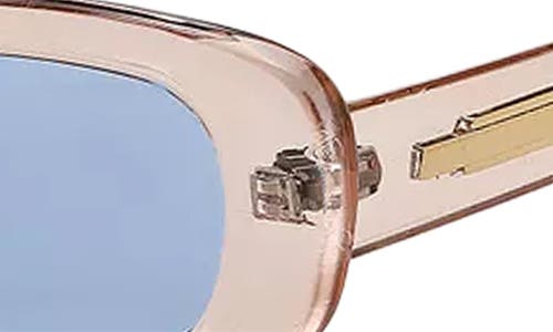 Fifth & Ninth Maxi 56mm Polarized Oval Sunglasses In Blush/sky