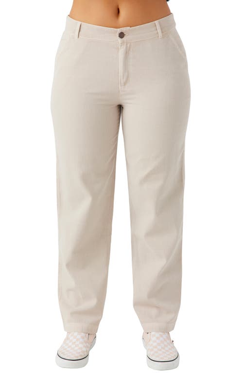 Shop O'neill Kree Cotton Twill Utility Pants In Cement