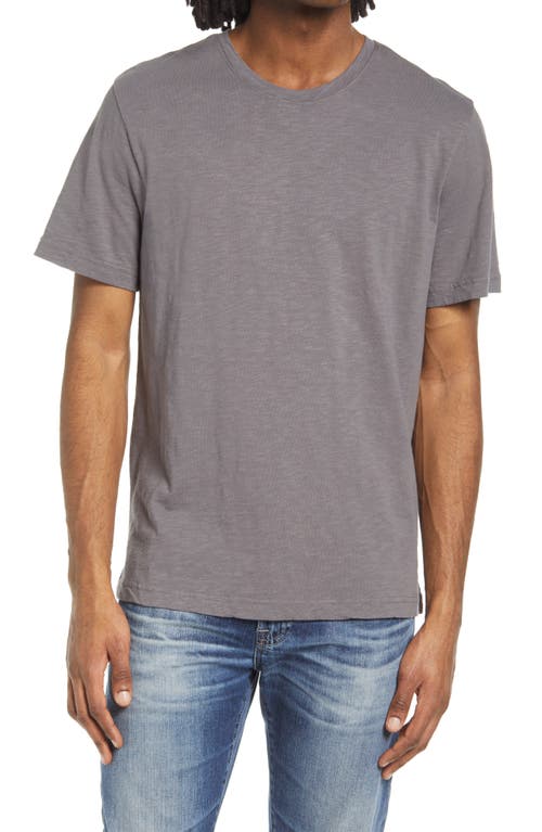 Slub Crew Cotton T-Shirt in Grey Tornado