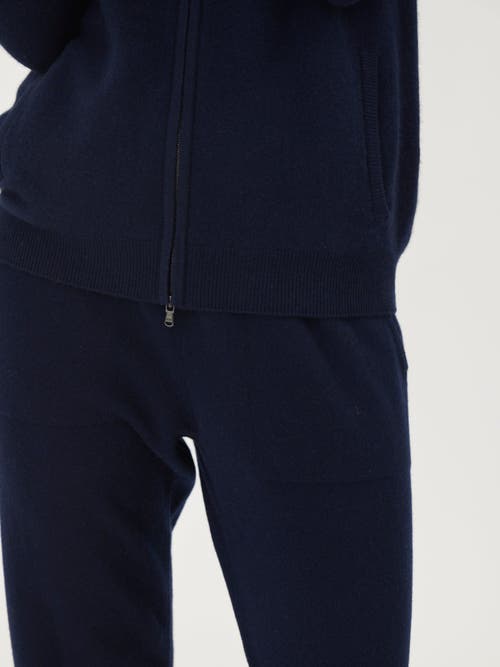 Shop Gobi Cashmere Full-zip Cashmere Cardigan In Navy