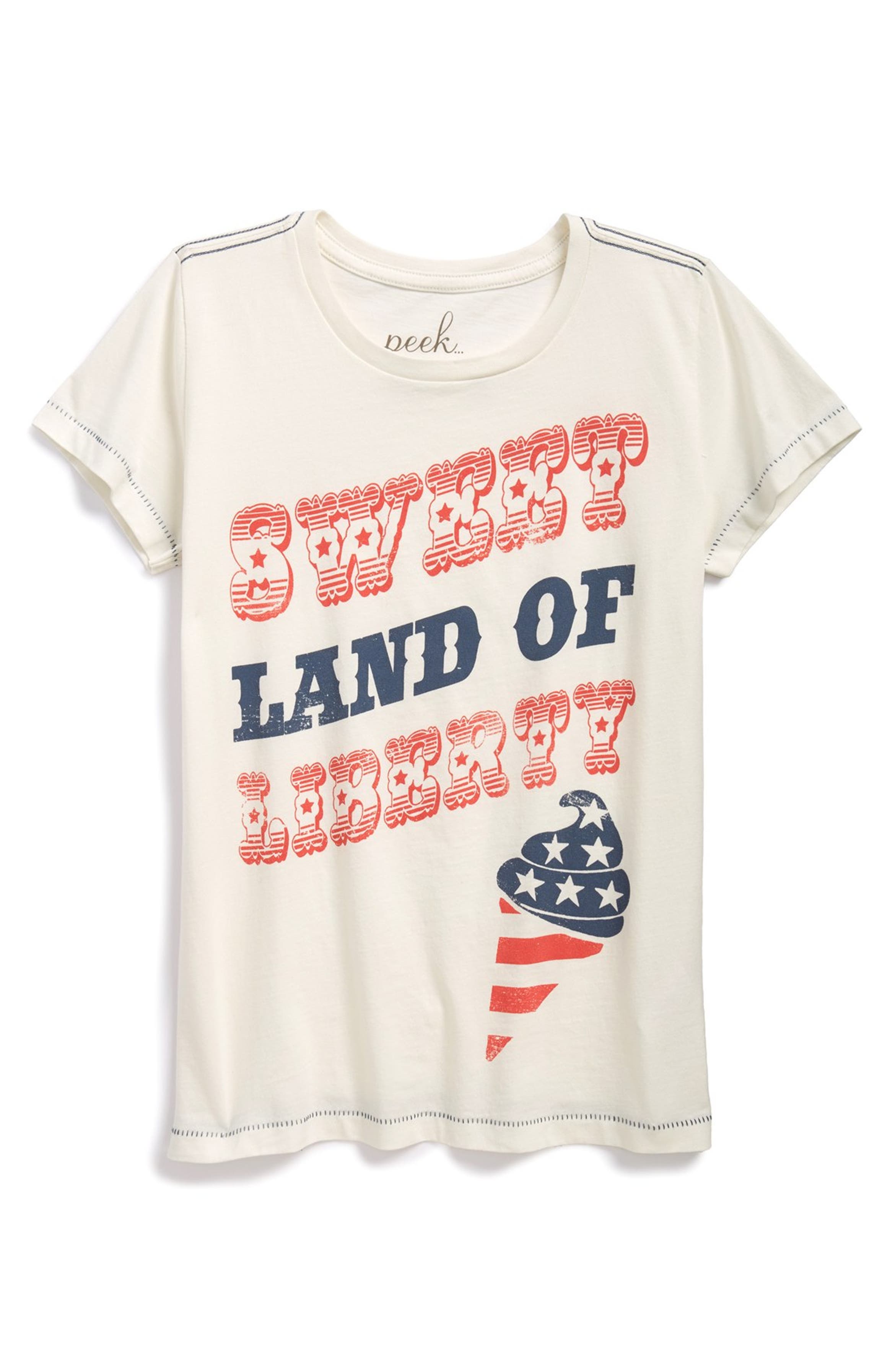 Peek 'Sweet Land of Liberty' Graphic Tee (Toddler Girls, Little Girls ...