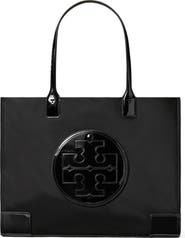 Tory burch ella stud tote clearance black