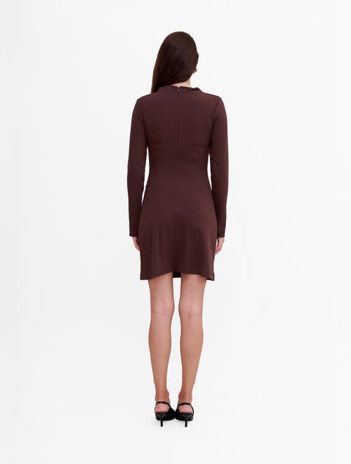 Shop Nanas Nana's Taylor Mini Dress In Chocolate Brown