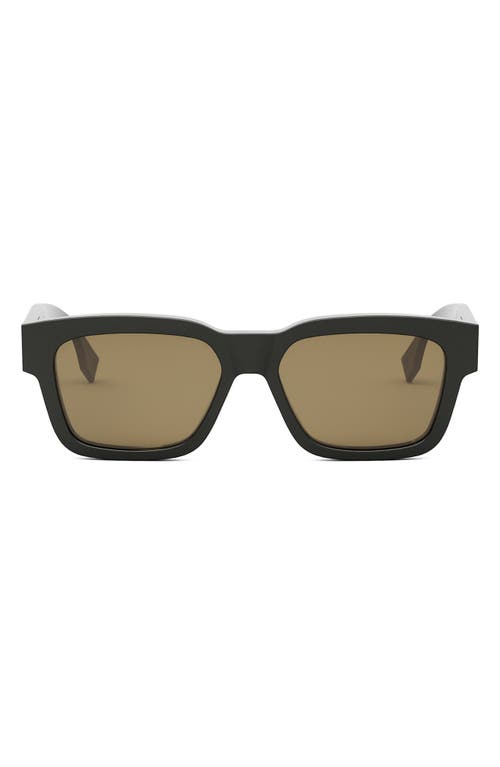 Fendi The  O'lock 53mm Rectangular Sunglasses In Yellow