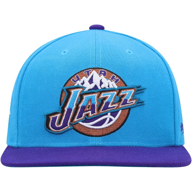 Mitchell & Ness Light Blue/purple Utah Jazz Hardwood Classics Team Side