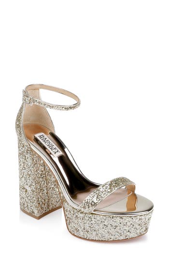 BADGLEY MISCHKA BADGLEY MISCHKA COLLECTION PARTY ANKLE STRAP PLATFORM SANDAL