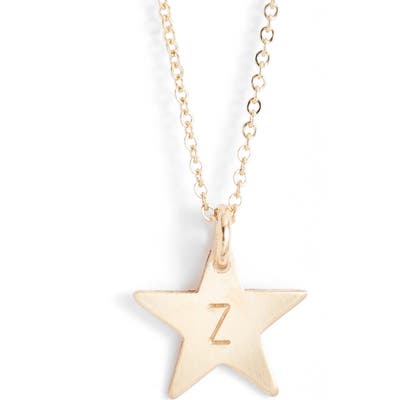 Nashelle 14K-Gold Fill Initial Mini Star Pendant Necklace