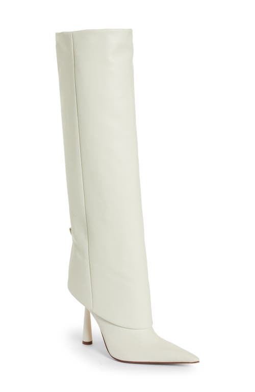 GIA BORGHINI Rosie Pointed Toe Boot in Ivory