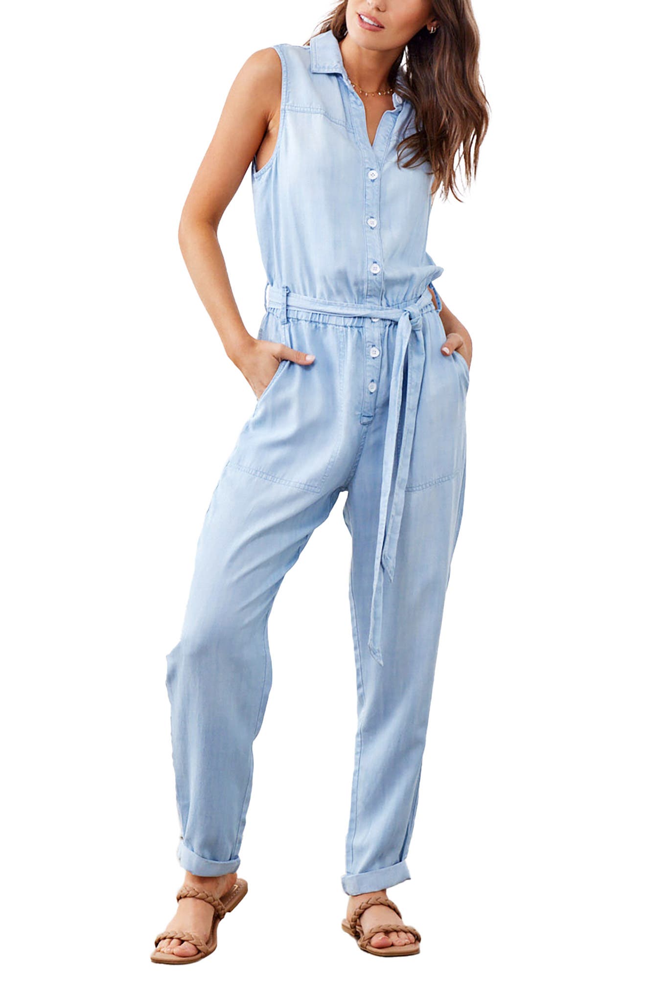 bella dahl denim jumpsuit