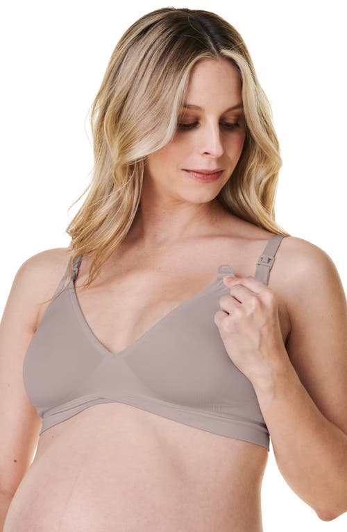 Bravado Designs V-neck Wireless Maternity/nursing Bra In Sand