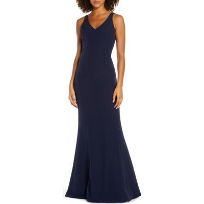 Show Me Your Mumu Morgan Trumpet Gown, Blue