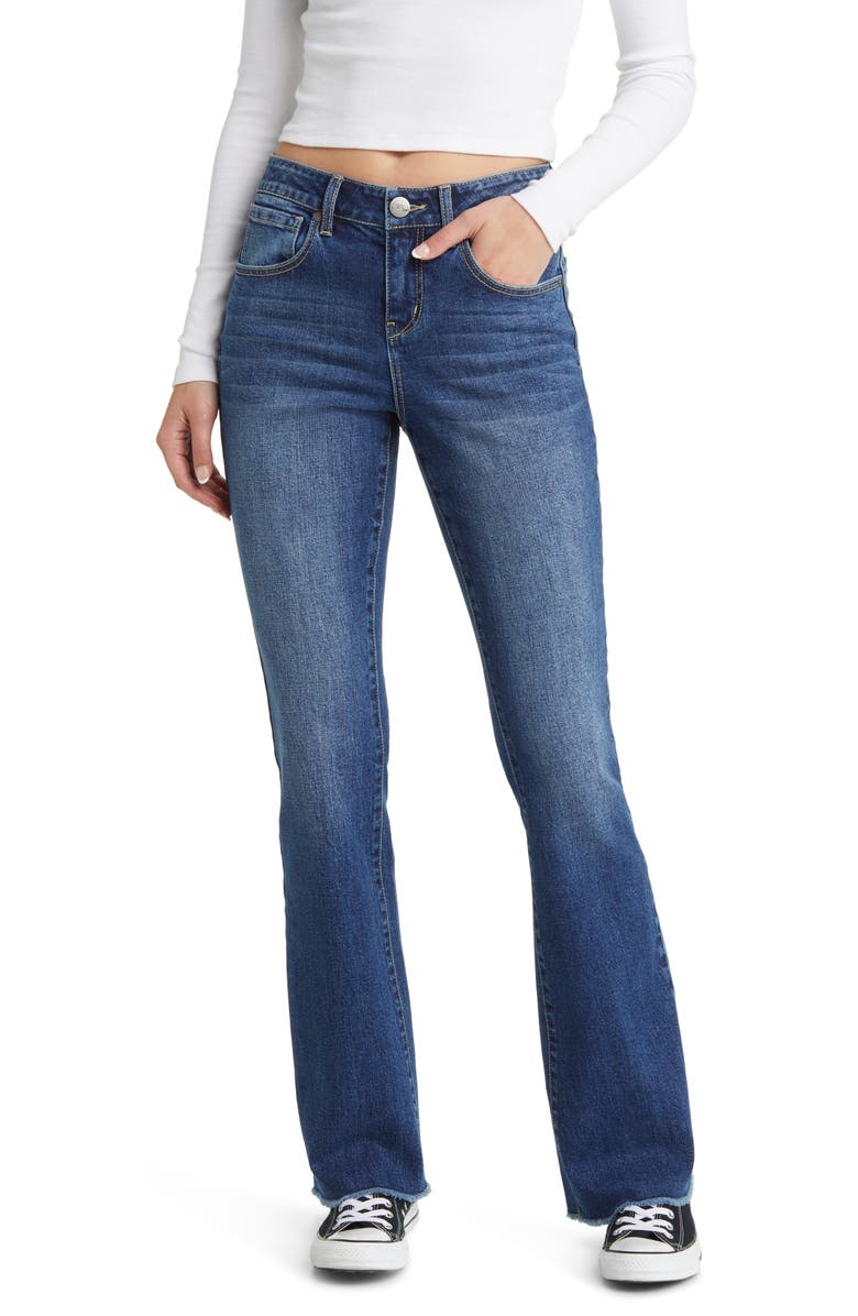 1822 Denim Frayed Slim Bootcut Jeans | Nordstrom