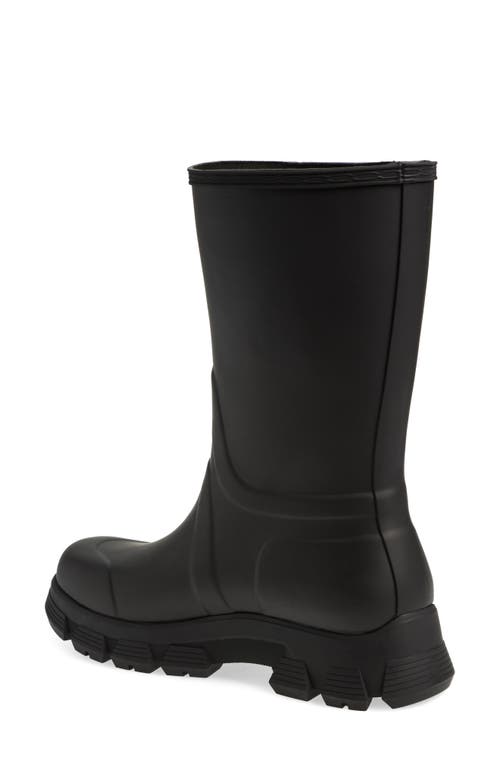 Hunter Micah Lug Sole Waterproof Rain Boot In Black