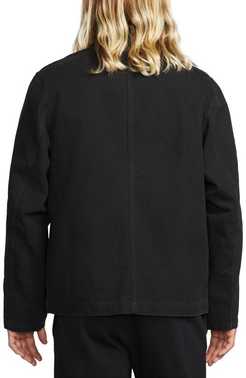 Shop Nike Canvas Chore Coat In Black/black