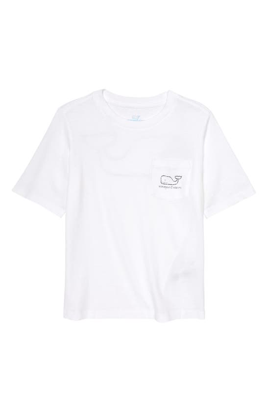 Vineyard Vines Kids' Whale Logo Pocket Graphic T-shirt In White Cap