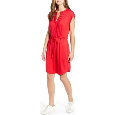 Gibson X Hi Sugarplum! Como Drawstring Jersey Dress, Pink