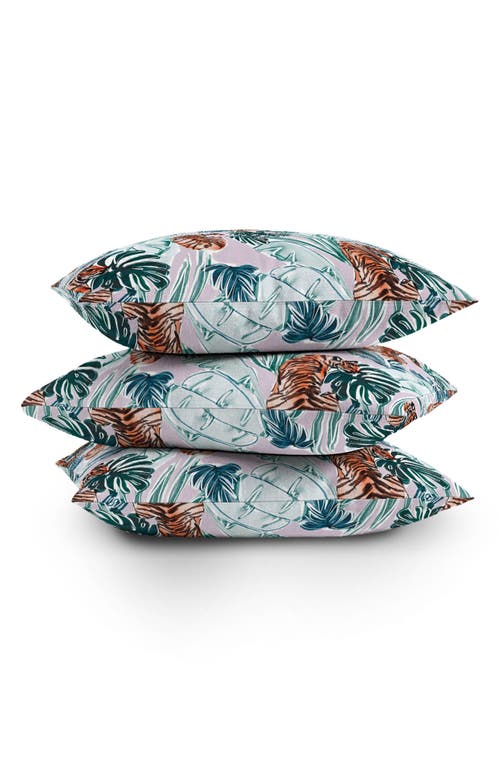 Deny Designs Stripe & Lobster Print Throw Pillow In Multi Tiger
