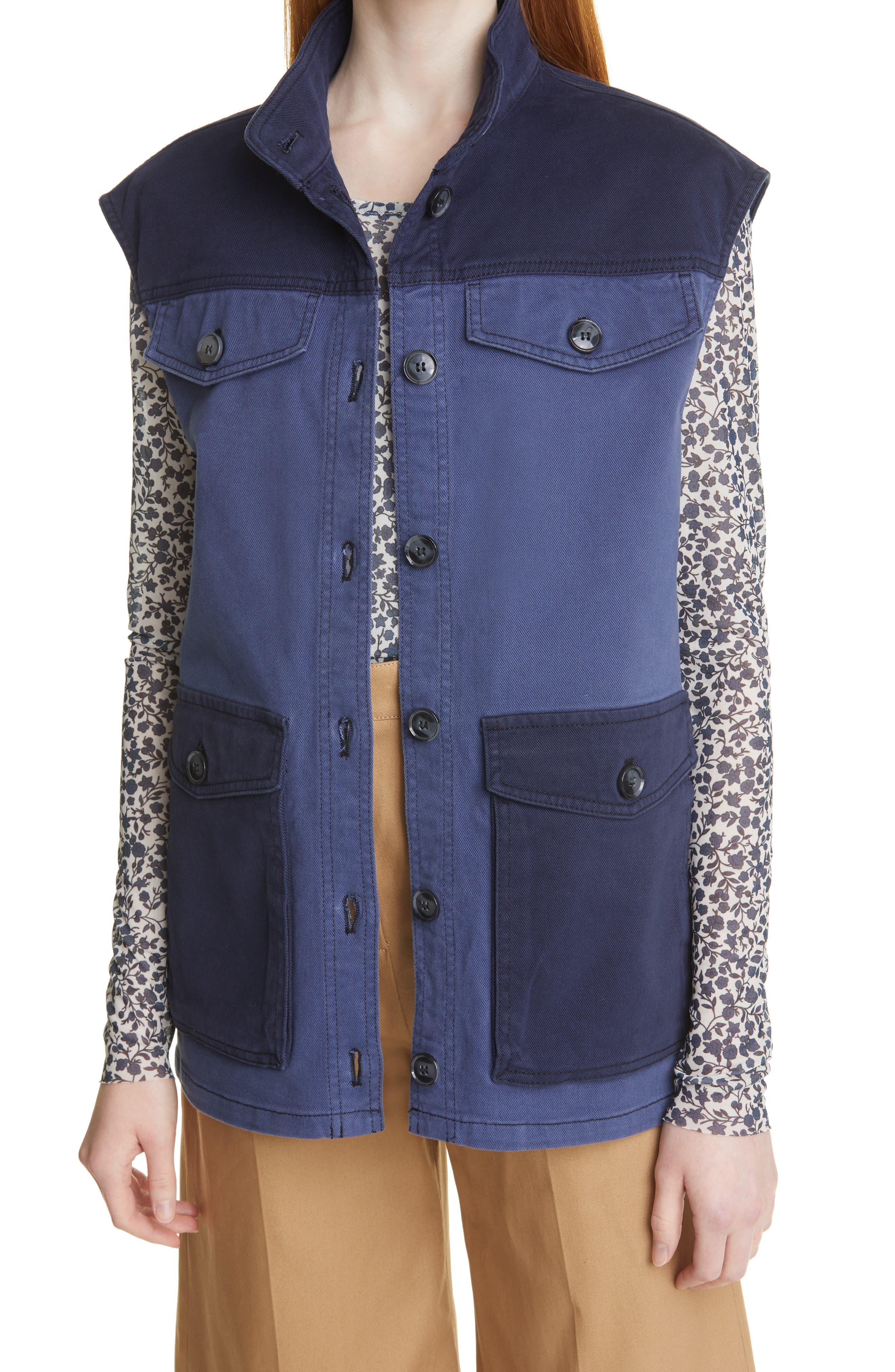 cotton vest with pockets