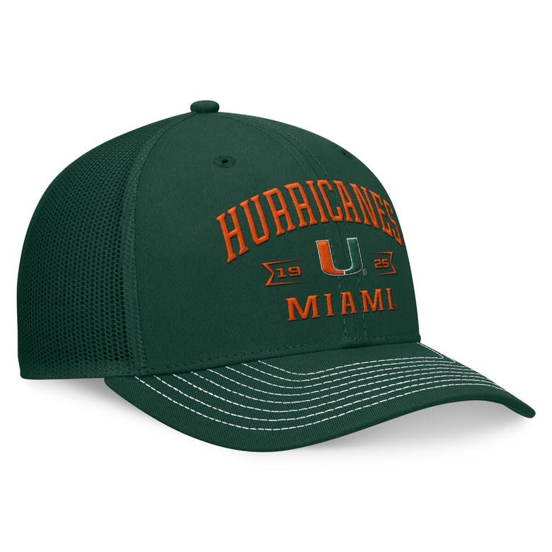 Shop Top Of The World Green Miami Hurricanes Carson Trucker Adjustable Hat