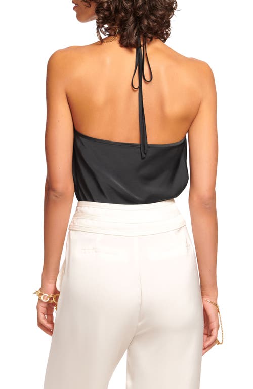 Shop Ramy Brook Hettie Drape Halter Top In Black