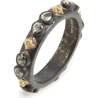 Armenta Old World Sapphire Blackened Stack Ring