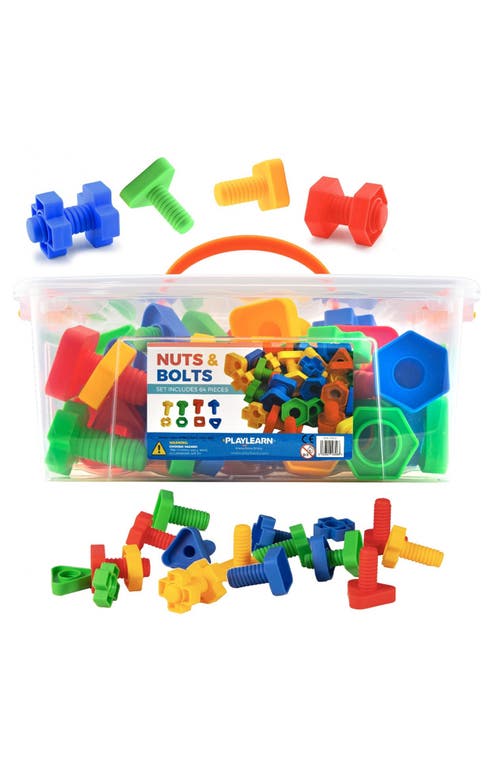 PLAYLEARN 64-Piece Nuts and Bolts Playset at Nordstrom