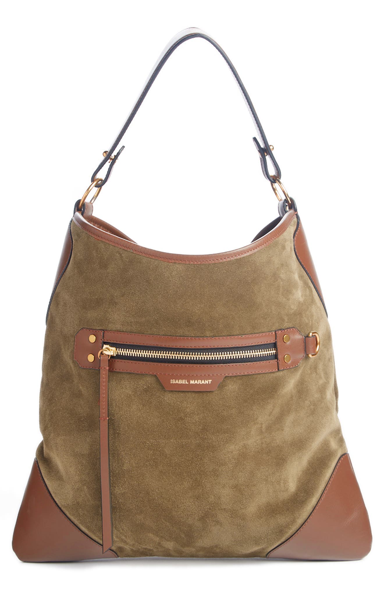 Isabel Marant Amuko Suede & Leather Hobo Bag Nordstrom