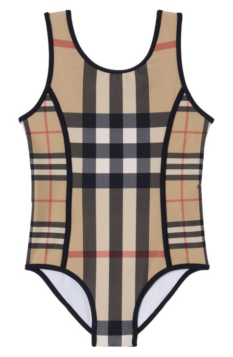 Girls' Burberry Swimsuits & Cover-ups