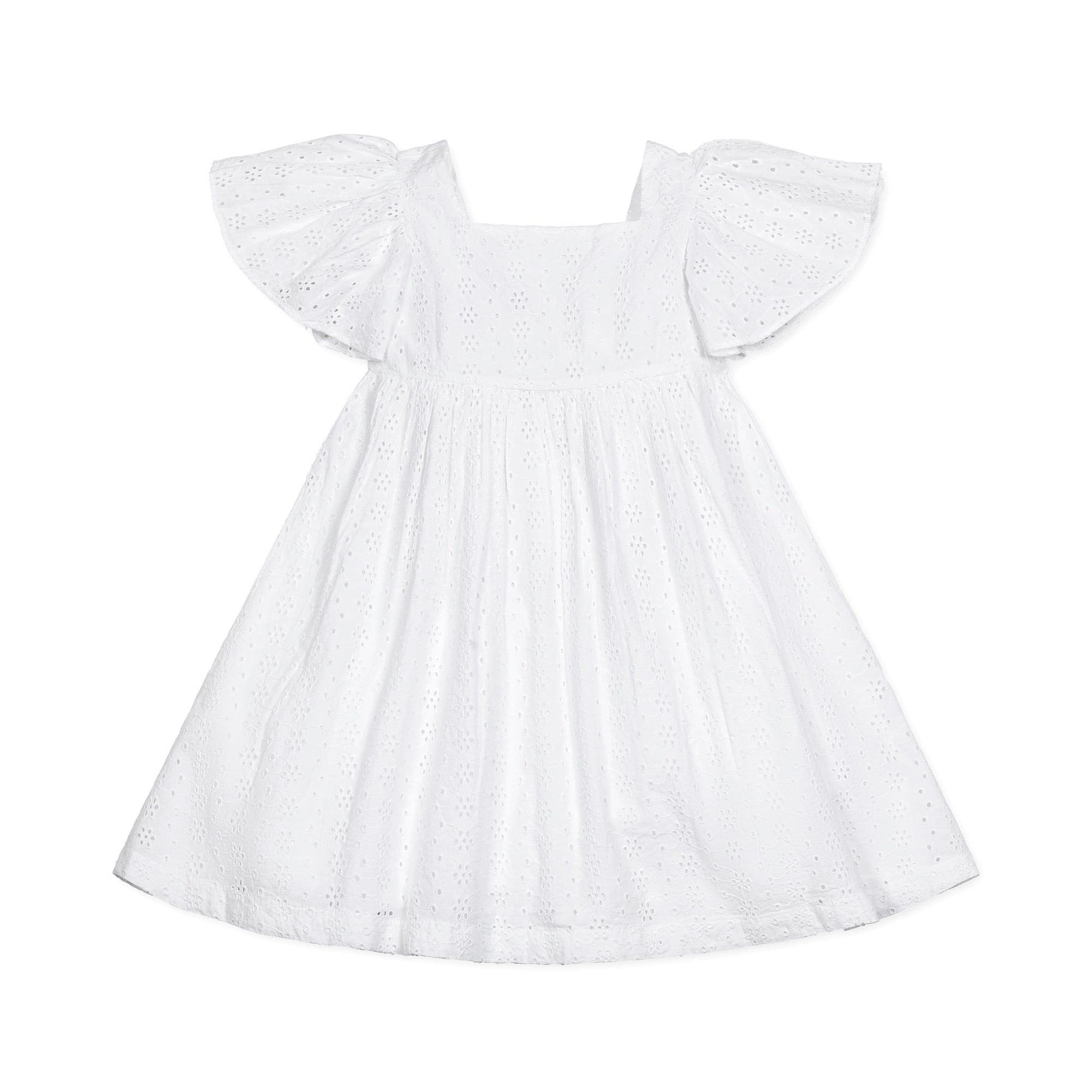 Hope & Henry Baby Girls' Organic Flutter Sleeve Eyelet Dress, Infant |  Nordstrom