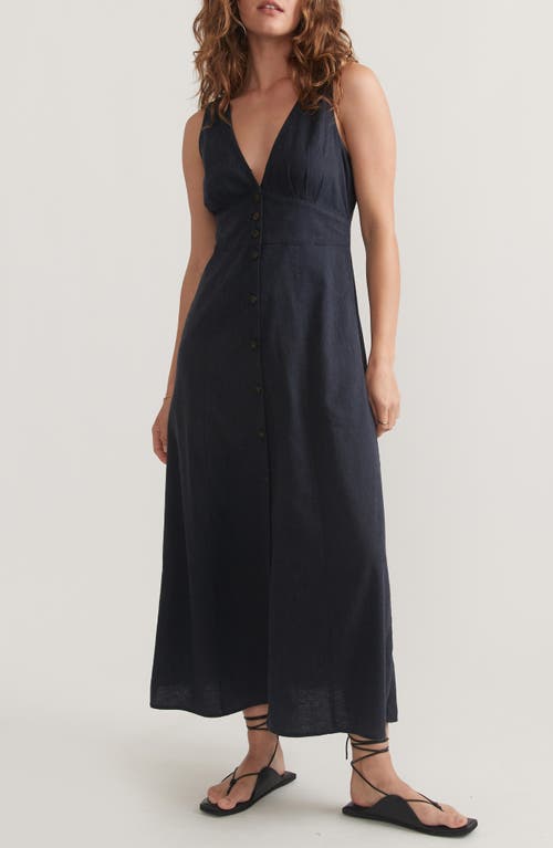 MARINE LAYER MARINE LAYER CAMILA SLEEVELESS HEMP BLEND MAXI DRESS