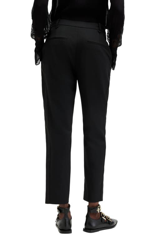 Shop Allsaints Sister Straight Leg Ankle Pants In Black