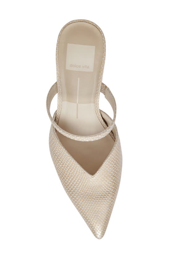 Shop Dolce Vita Kanika Pointed Toe Pump In Champagne Embossed Leather