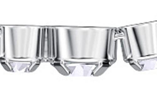 Swarovski Subtle Crystal Slider Bracelet In Silver