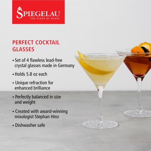 Spiegelau Perfect Cocktail Glass Set Of 4 In Clear