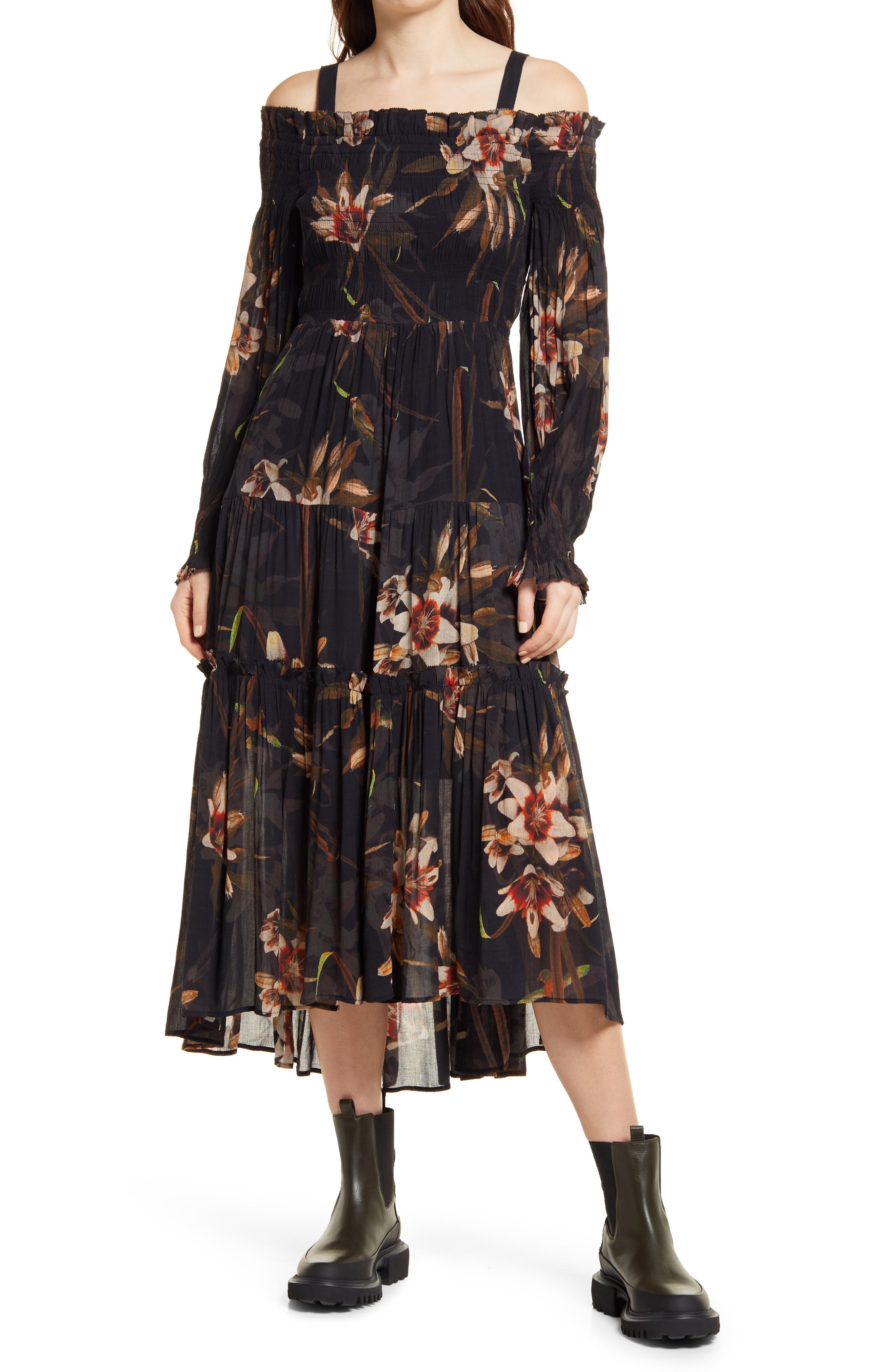 BLACK FLORAL DRESSES | Nordstrom