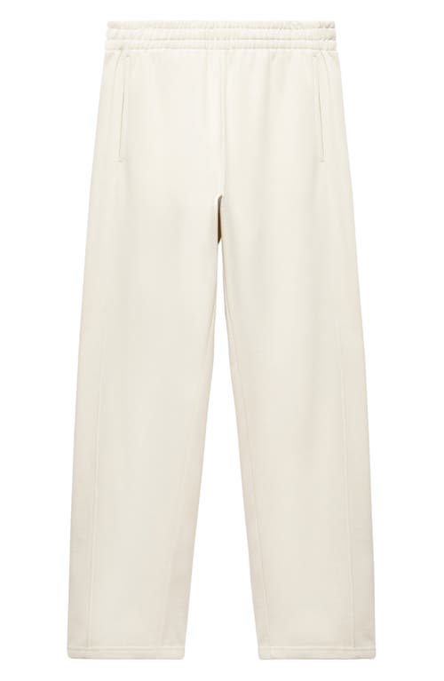 Shop Mango High Waist Jogger Pants In Light Beige