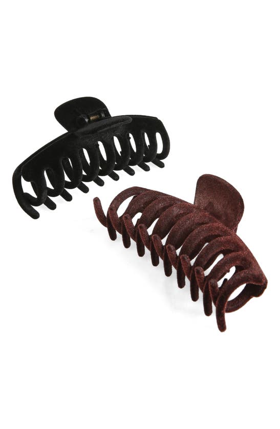 Tasha Assorted 2-pack Jaw Clips In Black Brown