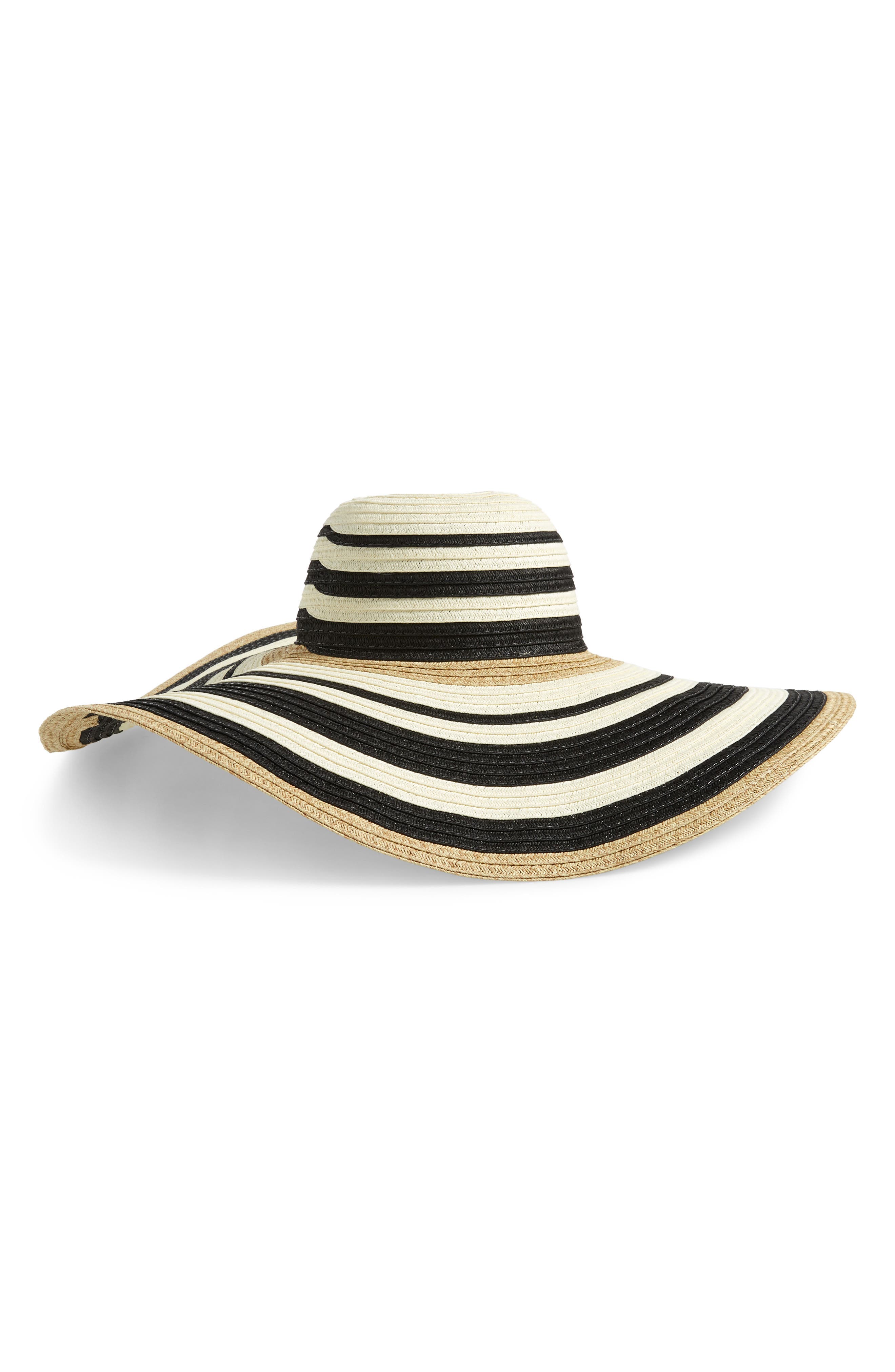 striped floppy hat